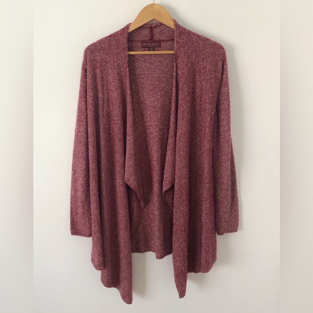 Barefoot Dreams Bamboo Chic Lite Cardigan Open Waterfall Soft Women Pink S/M